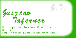 gusztav taferner business card